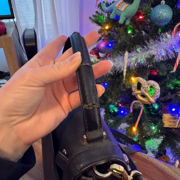 Michael Kors Black and Gold Studded Satchel - Picture 3 of 4